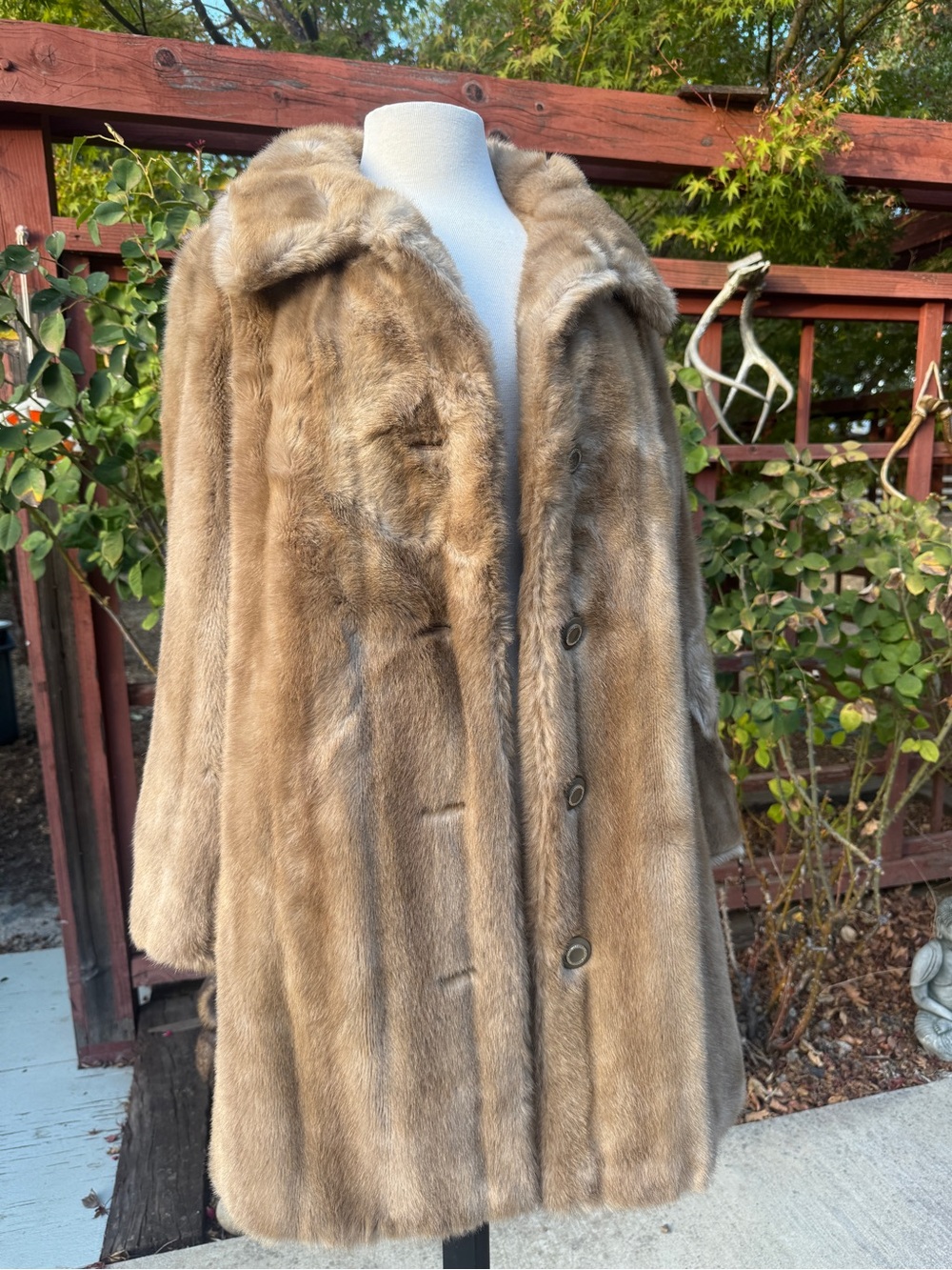 Vintage Blonde Faux Fur Coat
